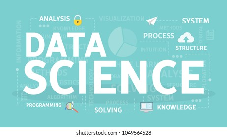 Data science concept illustration. Idea of big data.