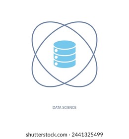 
data science concept line icon. Simple element illustration. data science concept outline symbol design.