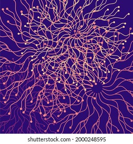 Data science concept. Lines with dots connected style