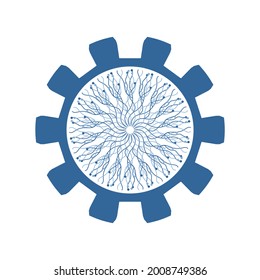 Data science concept. Lines with dots connected style