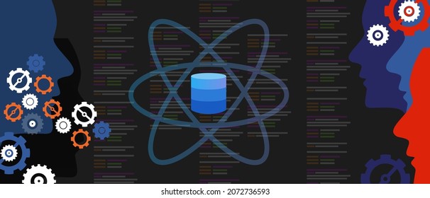 Data science concept of programming coding algorithm solvng problem symbol head and gear 