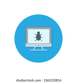 Data Science And Cyber Security flat icon,symbol and vector,Can be used for web, print and mobile