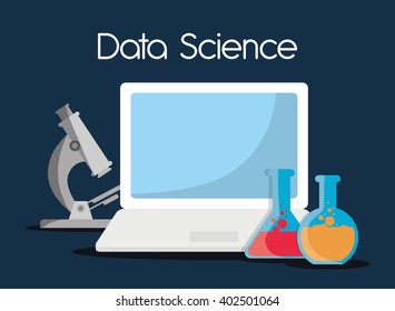 Data Science design , vector illustration