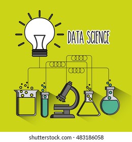 data science flat icons vector illustration design