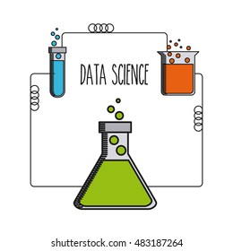 data science flat icons vector illustration design