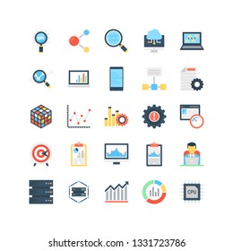 Data Science Flat Vector Icons 1