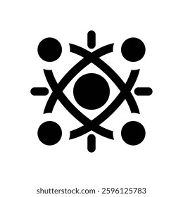 data science glyph icon. Strong and solid vector icon for websites, mobile interfaces, presentations, and visual branding. High quality and easy to edit.