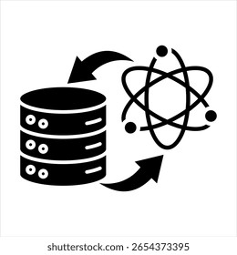 Data Science Glyph Icon Vector Illustration