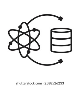 Data Science Icon Isolated flat vector in outline