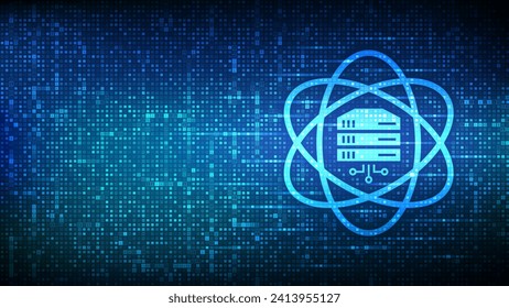 Data Science icon made with binary code. Deep learning. Artificial intelligence, Analysis. Big data. Machine learning. Computer science technology. Digital binary code background. Vector illustration.