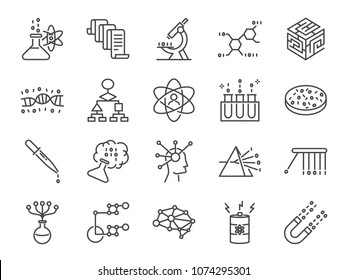 Data Science Icon Set. Included The Icons As User Algorithm, Big Data, Procedure, Science, Test, Raw Data, Sorted, Solution And More