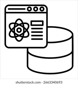 Data Science Icon. Simple Vector Outline Illustration