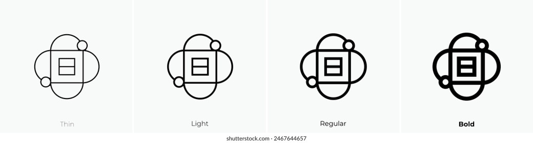 data science icon. Thin, Light Regular And Bold style design isolated on white background