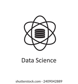 Data Science icon, data science icon for web design, apps, simple flat illustration on white background..eps