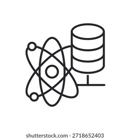 data science icons outline and Flat Style,transparent background	