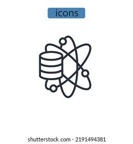 Data Science icons  symbol vector elements for infographic web