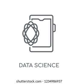 data science linear icon. Modern outline data science logo concept on white background from General collection. Suitable for use on web apps, mobile apps and print media.