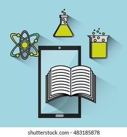 data science online flat icons vector illustration design