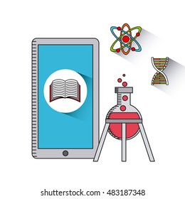 data science online flat icons vector illustration design