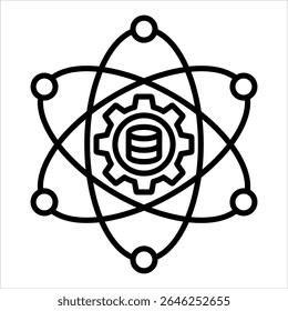 data science outline icon vector illustration