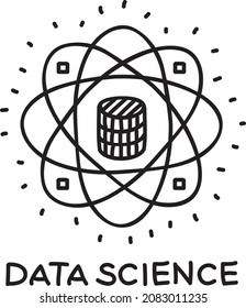 Data science - sketchy vector illustration