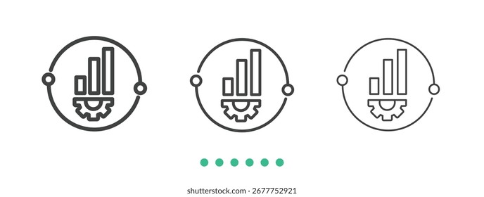Data science . Thin line icon vector