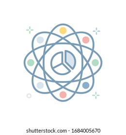 Data Science Vector illustration. Internet and Digital Marketing Outline filled icon.
