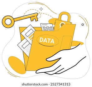 Data science vector illustration. Data science metaphorically acts as alchemist, turning data into golden insights Futuristic strategies bloom under nurturing care precise data analytics