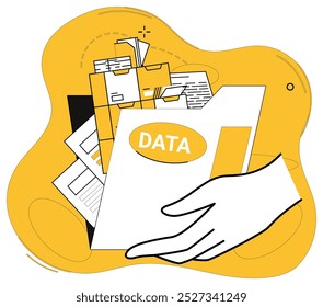 Data science vector illustration. Statistics become vibrant storytellers in hands adept data science professionals Big data is raw material awaiting sculptors touch in realm analytics