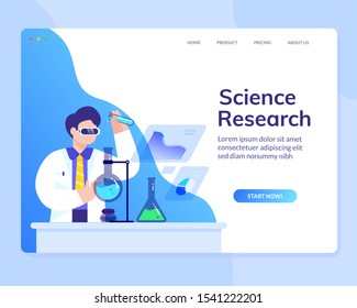 Data Scientist Analysis Research Science Vector Design Illustration Website Template