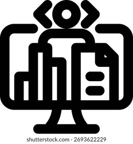 Ícone de Estrutura de Tópicos de Cientista de Dados, Ciência de Dados e Analista de Dados