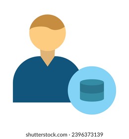 Data Scientist Vector Flat Icon For Personal And Commercial Use.
