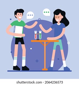 Data scientist vector illustration in modern design