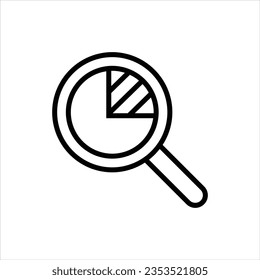 Data search analytics vector icon