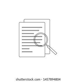 data search icon. Element of business, digital marketing for mobile concept and web apps icon. Outline, thin line icon for website design and development, app development