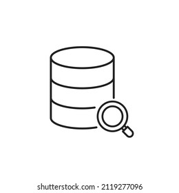 Datensuchsymbol. Hochwertige schwarze Vektorgrafik.