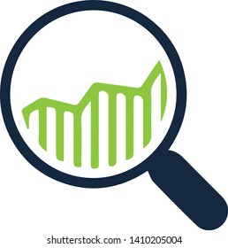 Data search icon in trendy flat style isolated on white background