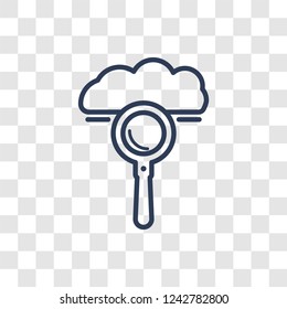 data search icon. Trendy linear data search logo concept on transparent background from Internet Security and Networking collection