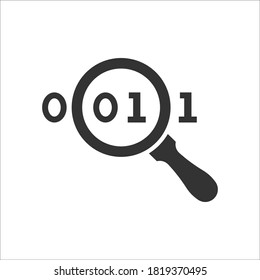 Data search icon, vector graphics