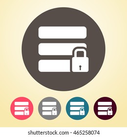 Data Secure Icon in round shape.