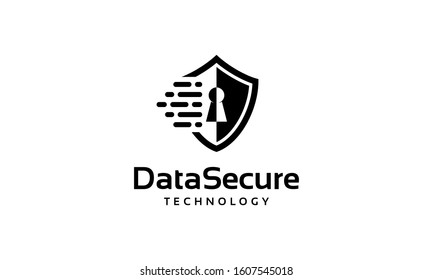 Data Secure Safety Shield Protect Logo Design Inspiration