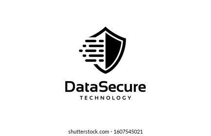 Data Secure Safety Shield Protect Logo Design Inspiration
