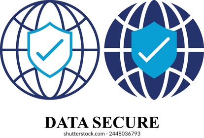 Data Secure web icons in line and fill style. Set of high quality Information technology signs for web and mobile app. Colorful Editable icon set of IT and Gadgets.