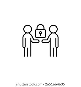 Data Security Agreement Between Two Parties In Linear Style Graphics