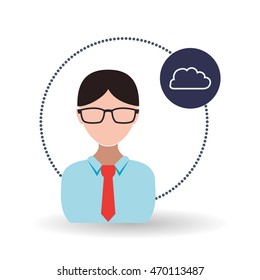 Data security concept with icon design, vector illustration 10 eps graphic.