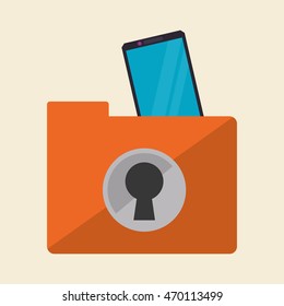 Data security concept with icon design, vector illustration 10 eps graphic.