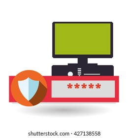 Data Security design. Protect icon. 