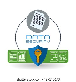 Data Security design. Protect icon. 