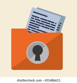 Data Security design. Protect icon. Data center illustration , vector