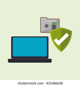 Data Security design. Protect icon. Data center illustration , vector
